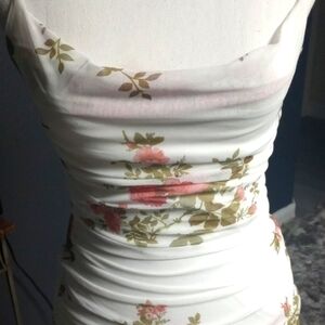 Floral Print White Dress